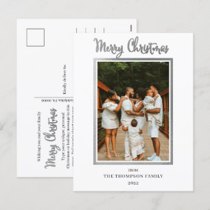 Elegant och Classy Faux Foil Photo God jul Helg Vykort