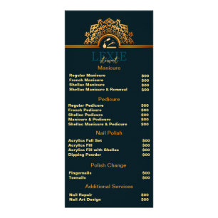 Elegant och Classy Nagel Tech Reklamkort