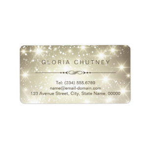 Elegant och Classy Shimmer Sparkling Adressetikett