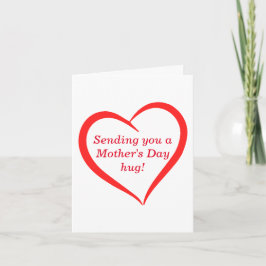 Elegant och Cute Heartfilt Hug Lycklig Mors dag Kort