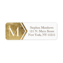 Elegant och det moderna Faux Guld Monogram