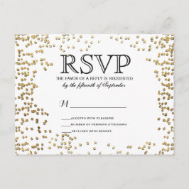 Elegant och enkel Faux Guld Confetti Inbjudan Vykort