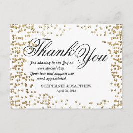 Elegant och enkel Faux Guld Confetti Vykort