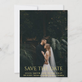 Elegant och enkel Guld-typografi Bröllop STD Inbjudningar