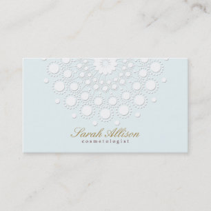 Elegant och enkel kosmetolog Light Blue Visitkort