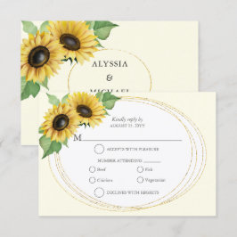 Elegant och enkel OSA av solrosor Kort