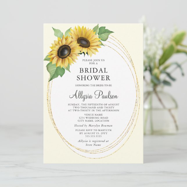 Elegant och enkel solrossolrosMöhippa Inbjudningar (Stående Fram)