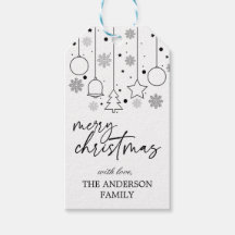 Elegant och enkel svart och vit jul