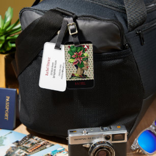 Elegant och exotisk tropism känner luggagemärke bagagebricka