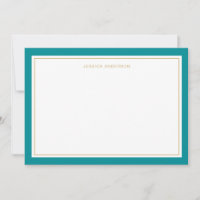 Elegant och Feminina Teal Guld Gräns Personlig