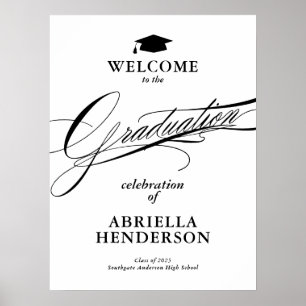 Elegant och formell examensvälkomstskrift poster