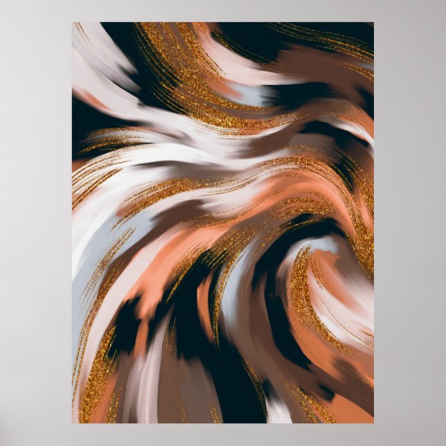 Elegant och glamorös stil. Natural färg palett Poster (Framsidan)