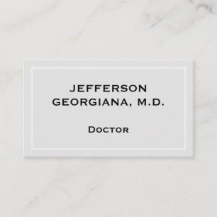 Elegant och grundläggande Doktor-Affärskort Visitkort
