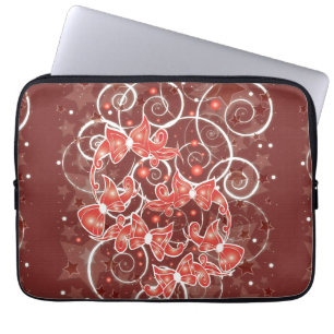 Elegant och gryning - julbalkar och -stjärnor laptop sleeve