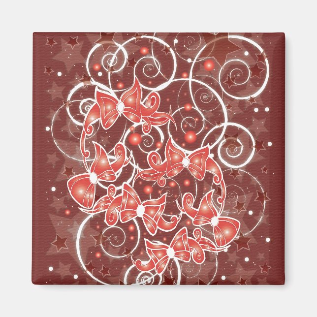 Elegant och gryning - julbalkar och -stjärnor magnet (Framsidan)