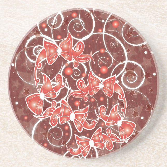 Elegant och gryning - julbalkar och -stjärnor underlägg sandsten (Framsidan)