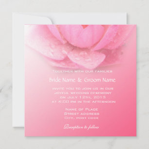 Elegant och härlig rosa i rosa bröllop inbjudningar