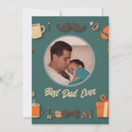 Elegant- och jutedagskort för Far Julkort