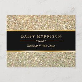 Elegant och Klassig Guld Glitter Gnistrar Vykort