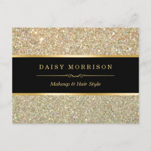 Elegant och Klassig Guld Glitter Gnistrar Vykort