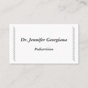 Elegant och klassindelning Pediatriskt Affärskort Visitkort