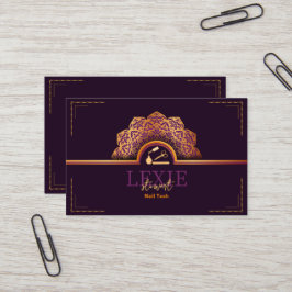 Elegant och Klassisk Nageldesign Tidbokning Visitkort