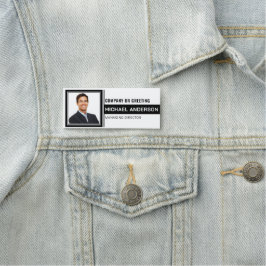 Elegant och lägg till Logotyp Professionell medarb Namnbricka