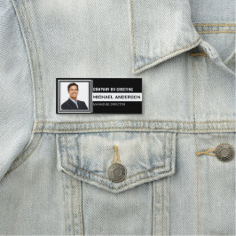 Elegant och lägg till Logotyp Professionell medarb Namnbricka