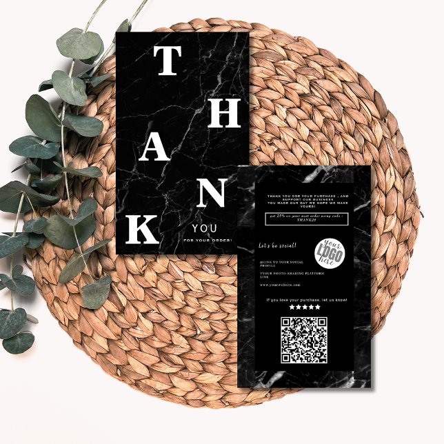 Elegant och lyxmarmor Oder tack Visitkort (Skapare uppladdad)