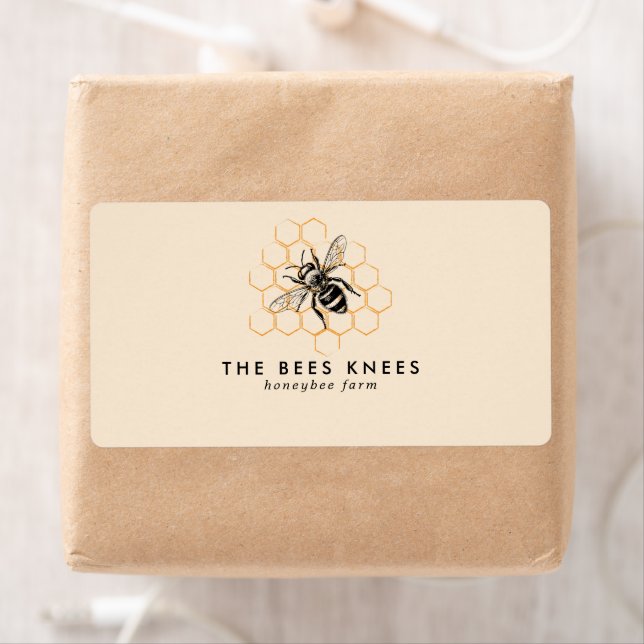 Elegant och minimalistisk avkastning för honungsbi fraktsedel (Insitu)