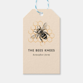 Elegant och minimalistisk biodlare för honung presentetikett