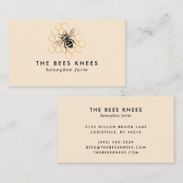 Elegant och minimalistisk biodlare för honung visitkort