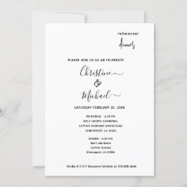 Elegant och minimalistisk inbjudan till repetition