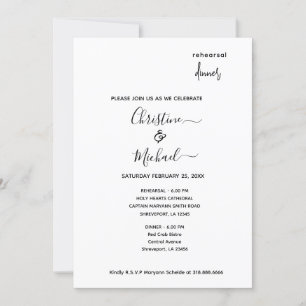 Elegant och minimalistisk inbjudan till repetition