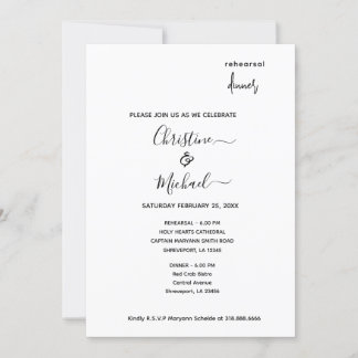 Elegant och minimalistisk inbjudan till repetition