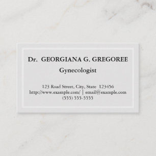 Elegant och minimalistiskt gynekolologiskt Affärs Visitkort