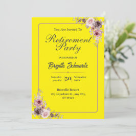 Elegant och ministerfoto Pension Party Inbjudan