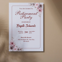 Elegant och ministerfoto Pension Party Inbjudan