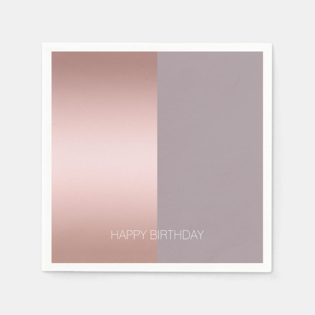 Elegant och minsta ro guld och lila färg pappersservett (Framsidan)