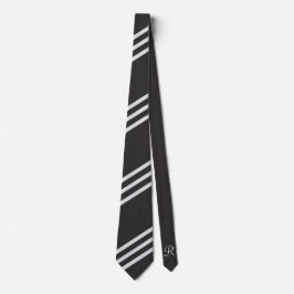 Elegant och minsta svartvitt med Lintrad färg Slips