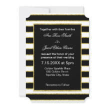 Elegant och Modern Black, White, Faux Guld Rand