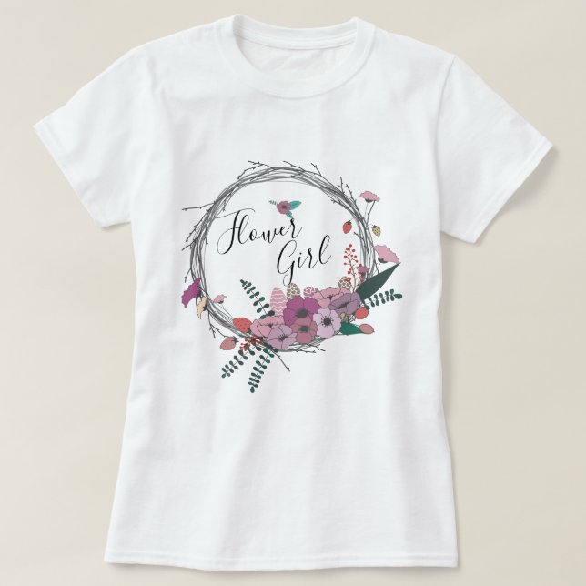 Elegant och modern blomsterblomma t shirt (Design framsida)