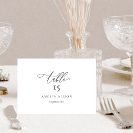 Elegant och Modern Bord Card med måltid som tillva Bordsnummer