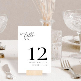 Elegant och Modern Bröllop Bordsnummer-kort Bordsnummer