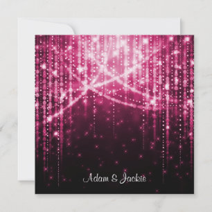 ELEGANT och MODERN BRÖLLOP GNISTRA ROSA Inbjudningar