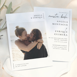 Elegant och modern bröllopsinbjudan inbjudningar