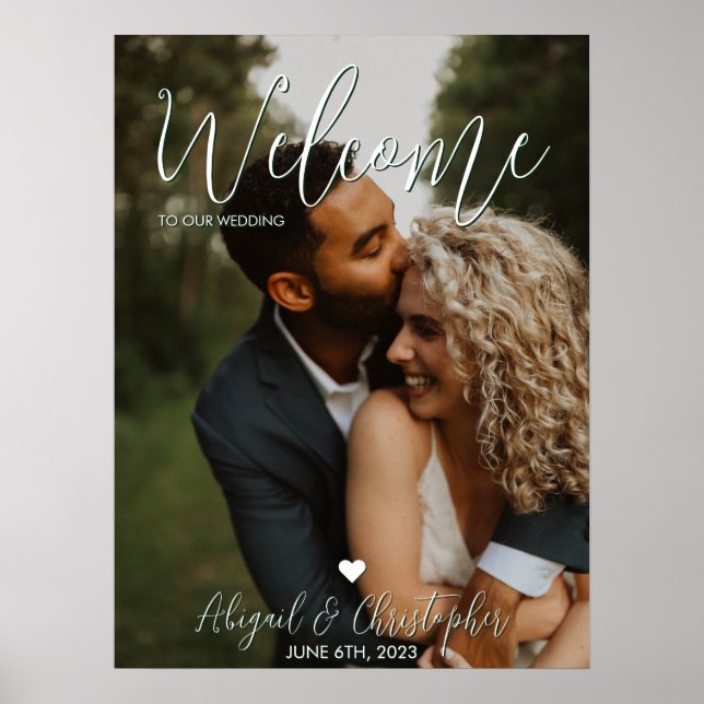 Elegant och Modern enkel calligrafi-fotoskript Poster (Framsidan)