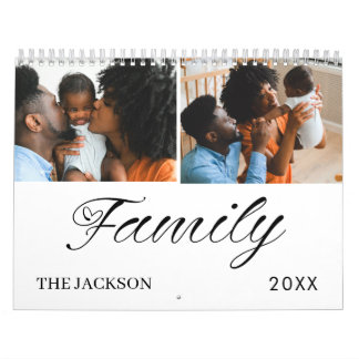 Elegant och modern familj 2027 Foto Kalender