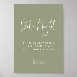 Elegant och modern Grönt - kvällstävlingar Poster