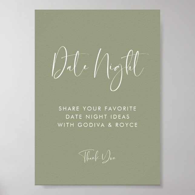 Elegant och modern Grönt - kvällstävlingar Poster (Framsidan)
